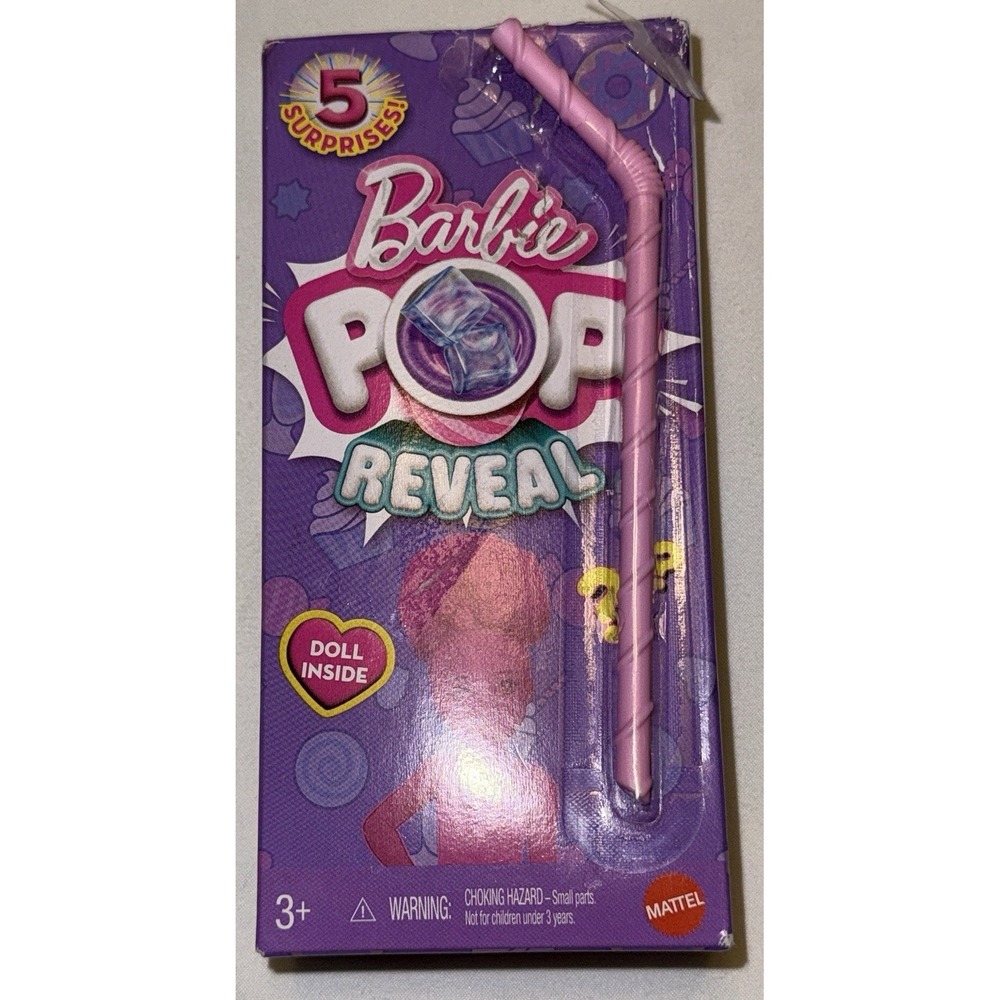 Mattel Barbie Pop Reveal Treat Series Kids OS Purple New 5 Surprises JFY01